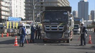 トラックの過積載など取り締まり　五輪準備進むなか(17/02/14)
