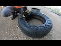 How to turn used car tire into a flower pot