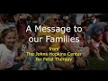 A Message to Our Families | Johns Hopkins Center for Fetal Therapy