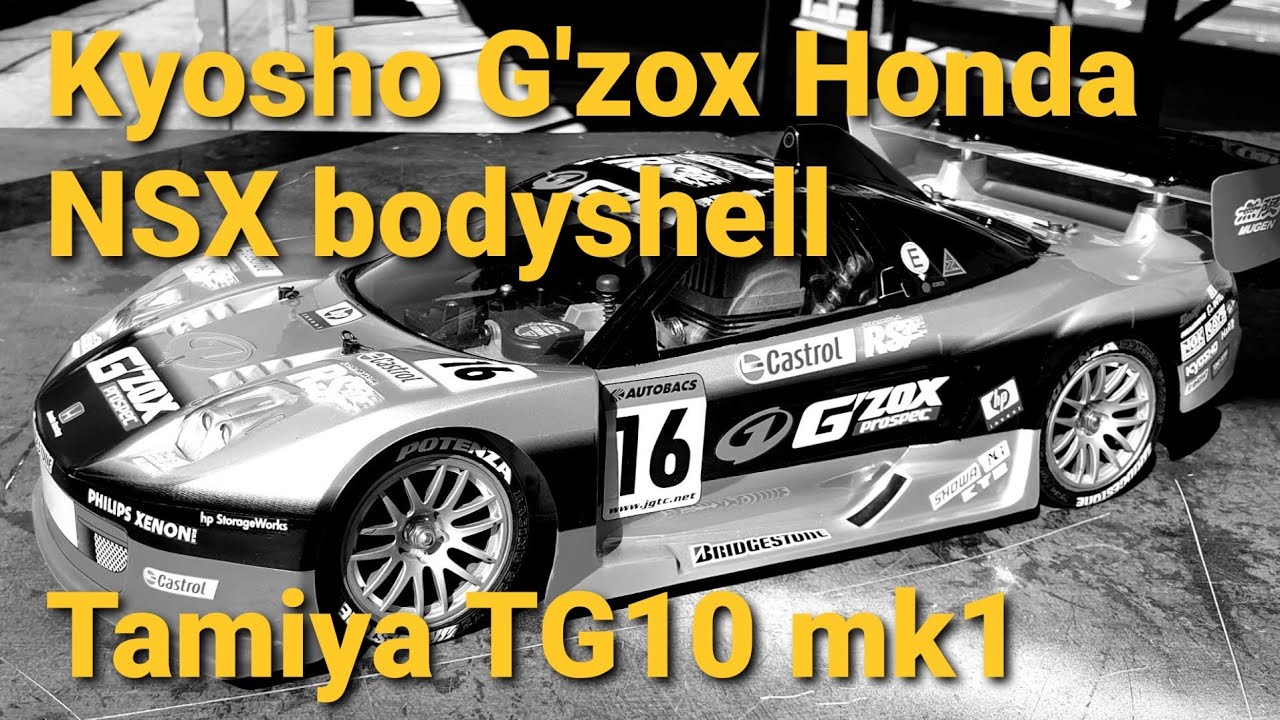 G'zox Honda NSX @ Wynnum RC track, Tamiya nitro RC, Kyosho