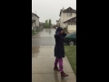 Katrina aysons first snow fall in a slow motion