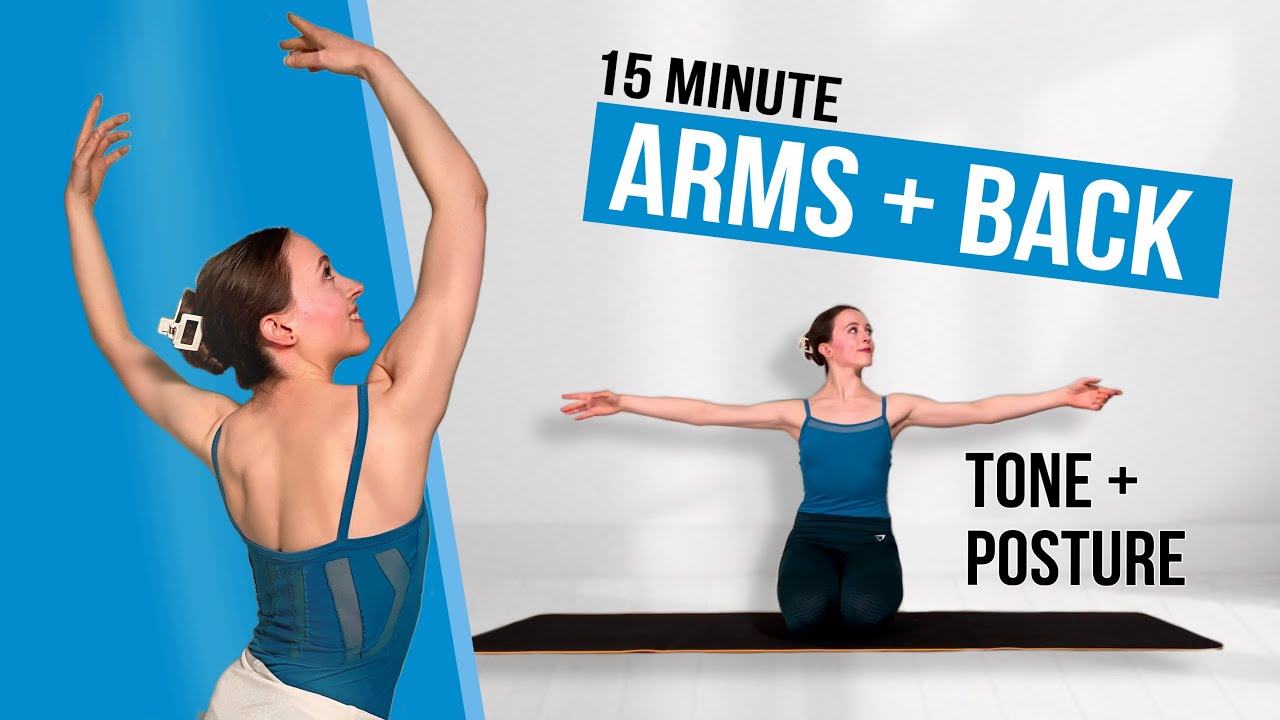 15 Min BALLERINA TONED ARMS & BACK | Ballet Workout for Toned, Slim Arms (WEEK 1)