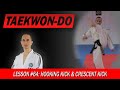 Hooking kick  crescent kick golcho chagi  bandal chagi  taekwondo lesson 64