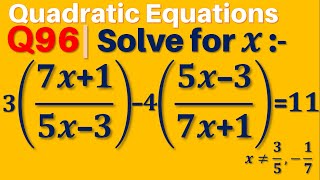 Q96 Solve For X 37X15X-3-45X-37X111