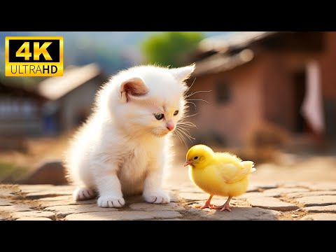 Amazing Animals 4K (60FPS) - In The Funny, Wonderful World Of Adorable Animals With Relaxing Music