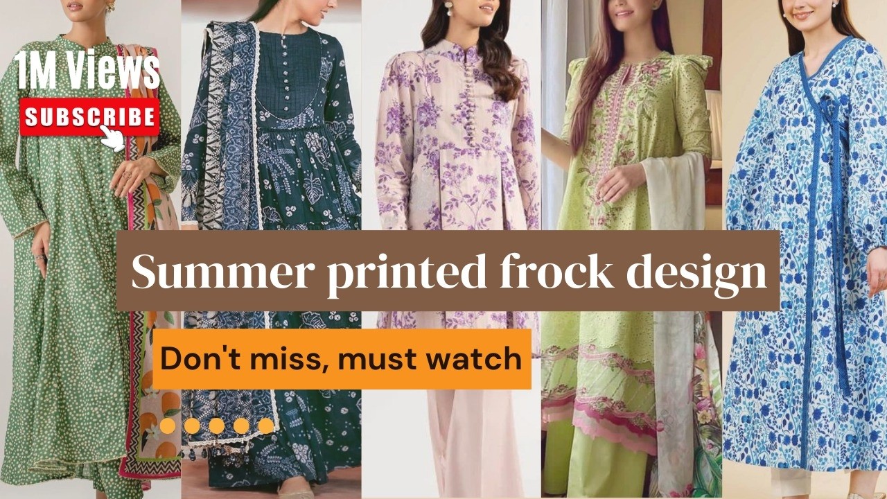 Summer Printed Frocks designs| Lawn Summer frocks designs 2026| Printed Frock designs