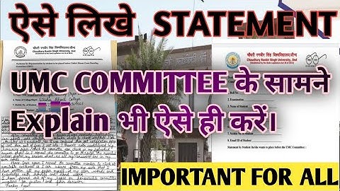 How to Fill out a Crsu UMC Form and Best Statements