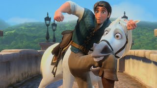 Tangled (2010) | Maximus and Flynn Fighting Each Other | Horse Dog vs Man | 4K 2160p TrueHD 7.1