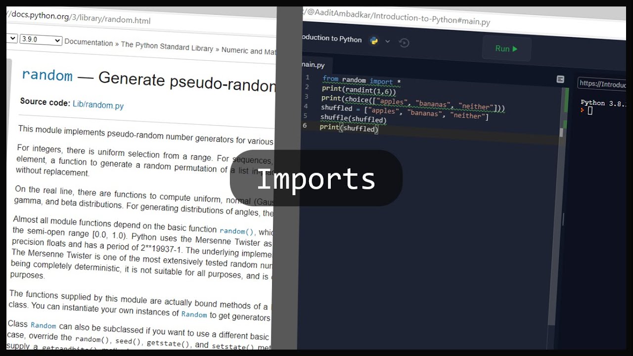 Python import library. Импорт рандома питон.