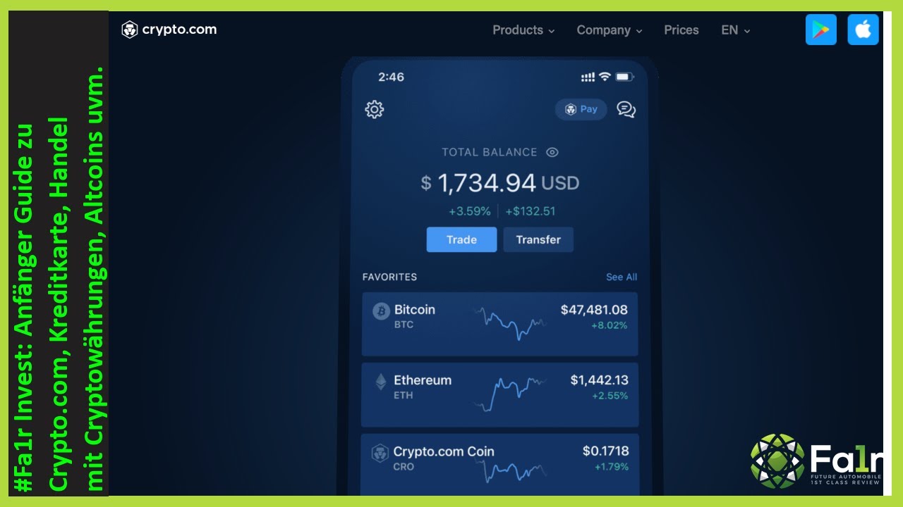 Anfänger Guide zu Crypto.com, Kreditkarte, Handel mit Cryptowährungen,  Altcoins uvm.