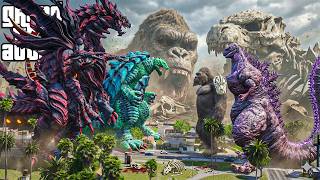 Sin Ghomorra, Gamera vs Shin Godzilla, Kong - The Brand New Battle ( GTA V Mod )