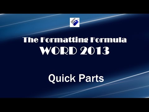 create a quick part in word 2013 create a quick part in word 2013