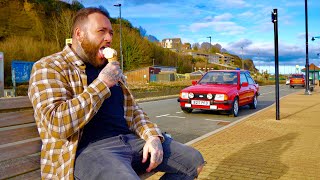 Getting ice cream in a Mint 1984 Ford Escort XR3i