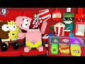 Monster School: WORK AT SPONGEBOB'S CINEMA PLACE! 🍿 - Minecraft Animation