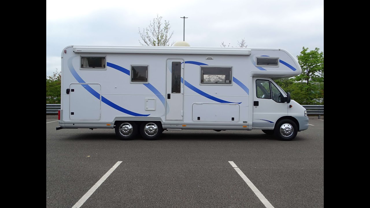2005 FIAT 2.8 DIESEL BURSTNER 747 TAG AXLE MOTORHOME 6 BERTH 6 BELT HUGE GARAGE £26.995