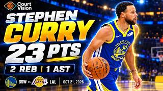 Stephen Curry - 23 Points, 1 Assist, 2 Rebounds vs Lakers - 2026-27 Regular Season Update
