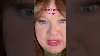 Style my curtain bangs on auburn red wig
