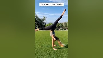 Front walkover tutorial 💚 #gymnastics #tumbling #tutorial #frontwalkover
