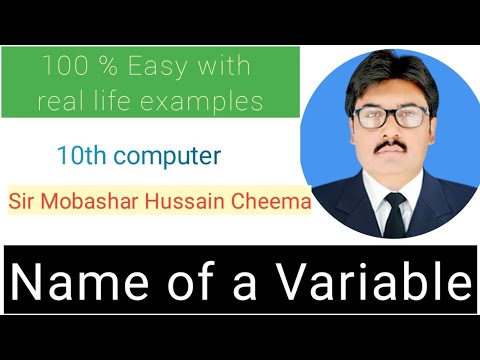 Name of a Variable in C language class 10 computer chapter 1 | Name of variable in C of 10 computer
