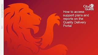 Quality Delivery Portal – Accessing activity reports