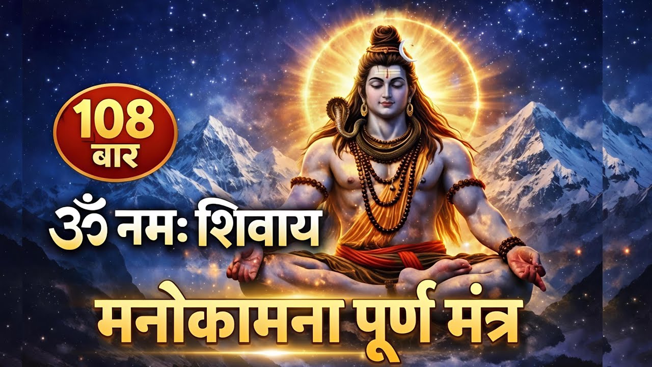 नमः शिवाय 108 बार | मनोकामना पूर्ण शिव मंत्र | Powerful Meditation Mantra