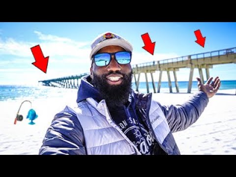 You Will MOVE TO FLORIDA After Fishing Here! CRAZY DAY Of Fishing Navarre Beach Pier!!!