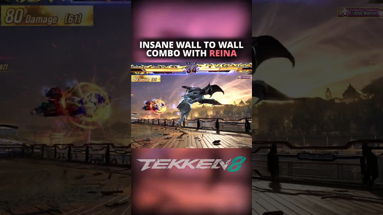 Tekken 8 - 104 damage wall to wall combo with REINA 