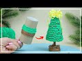 🎄 Мягкая Ёлочка из Ниток и Втулки 🎅 Новогодние поделки ❤ Christmas Tree Idea Making with Wool