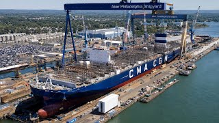 How Giant Container Ships Are Manufactured Inside Massive Shipbuilding Factory