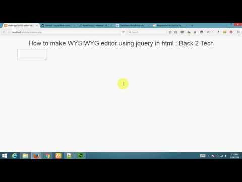 Simply Make WYSIWYG editor using jquery in html - Hindi