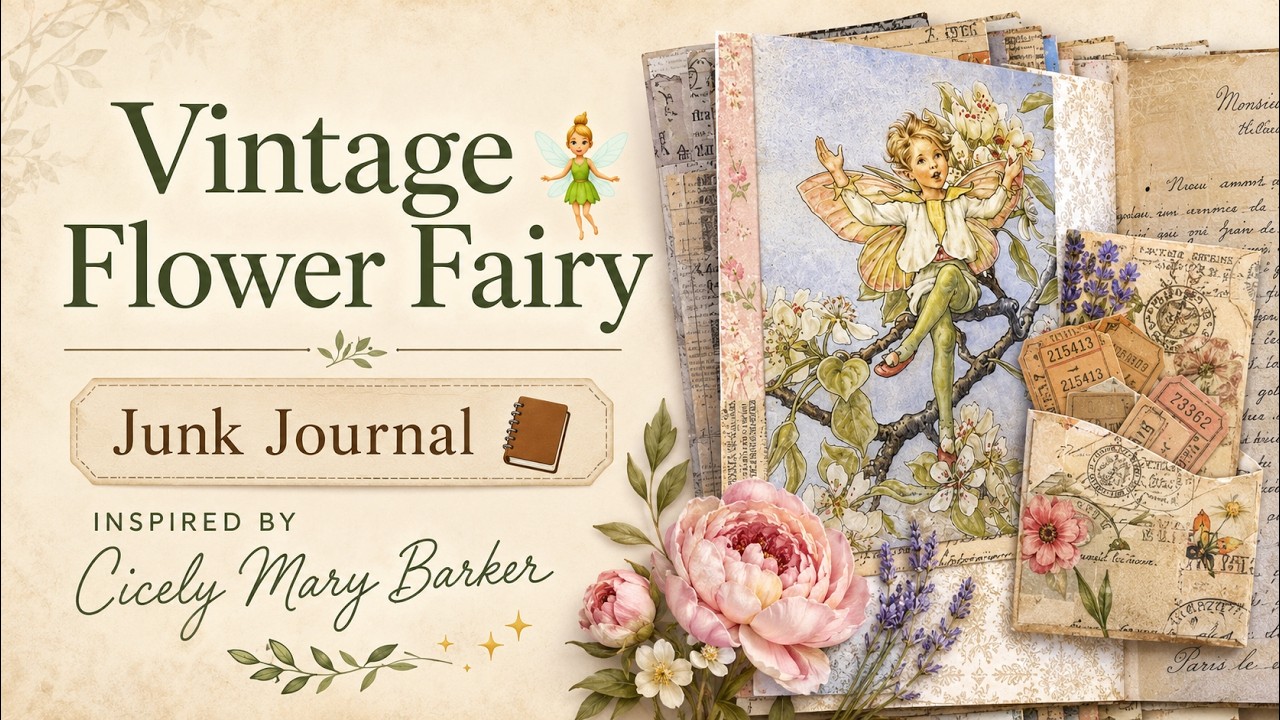 Vintage Flower Fairy 🧚 Junk Journal 📔 Inspired by Cicely Mary