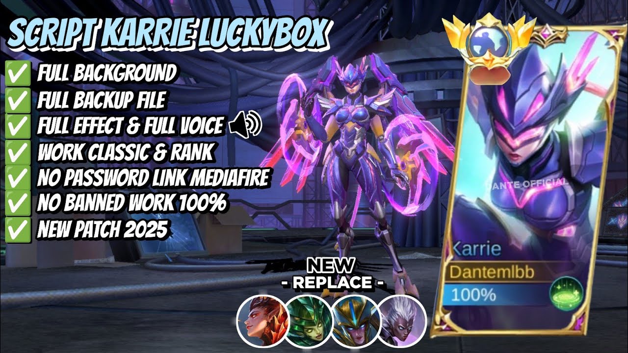 Script Skin Karrie Luckybox - Hawkwatch No Password | Full Effect Voice | Patch Terbaru 