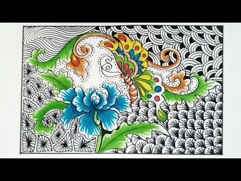 Menggambar Ragam Hias Flora Dan Fauna - YouTube