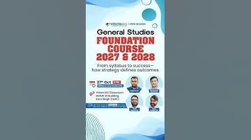 GS Foundation Course (2027 & 2028) - From Syllabus to Success! | VisionIAS