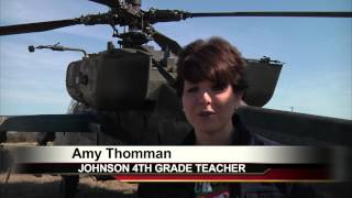 Apache Helicopter Comes To Johnson Elementary School