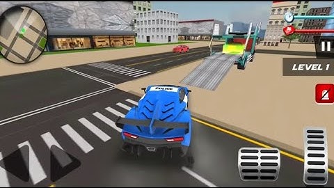 US Police Robot Car Transporter Plane Simulator - Android Gameplay