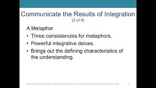 Communicate the Results of Integration - Interdisciplinary Studies Lecture 13 Part 4
