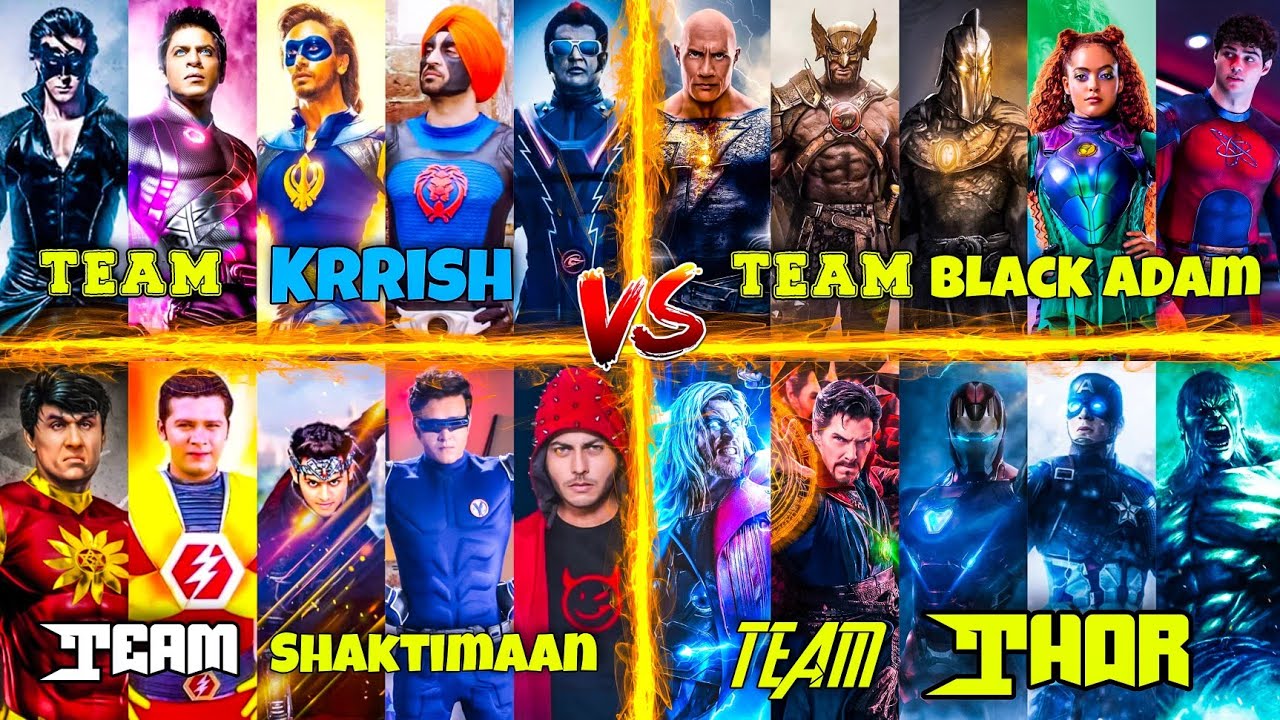 Team Krrish Vs Team Black Adam Vs Team Shaktimaan Vs Team Thor / The Super Skz