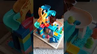 🌈Marble run vibrant zoo-tracks rolling🌈7-June-26