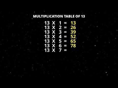 Multiplication Table of 13 🧠 | Beat The Clock Math Challenge #Shorts