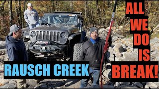 RAUSCH CREEK. All we do is BREAK the Jeep Wrangler. Offroading the JKU, JLU, and LJ. Cementary