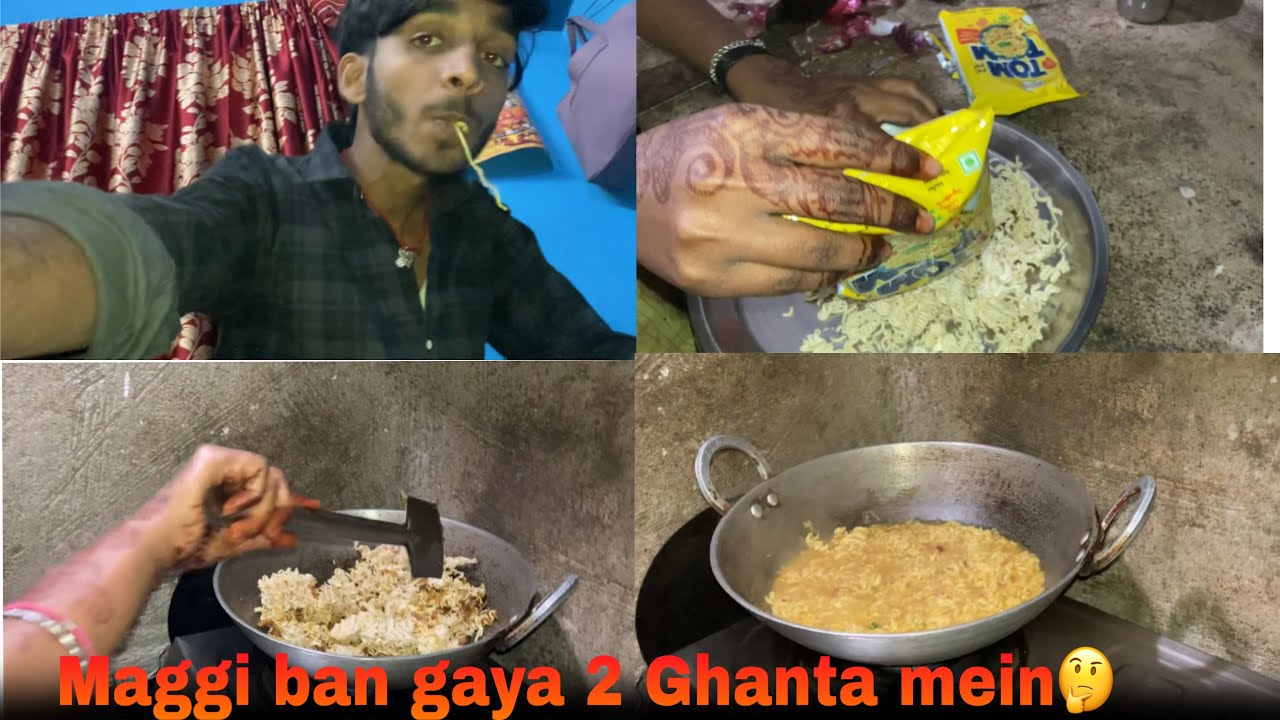 Ghar mein first time Maggi ban raha hai.🤔