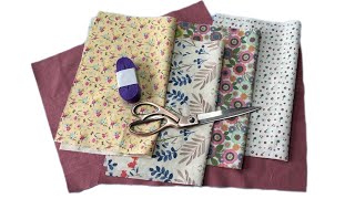 Look How Beautifully These Scraps Transform | Left-over Fabric Project | DIY Sewing and patchwork