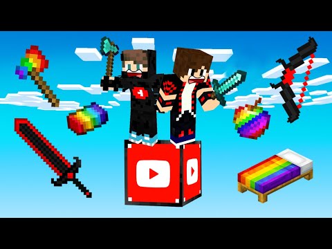 ماين كرافت عشت على بلوكة حظ اليوتيوب ولكن الحظ رهيب 