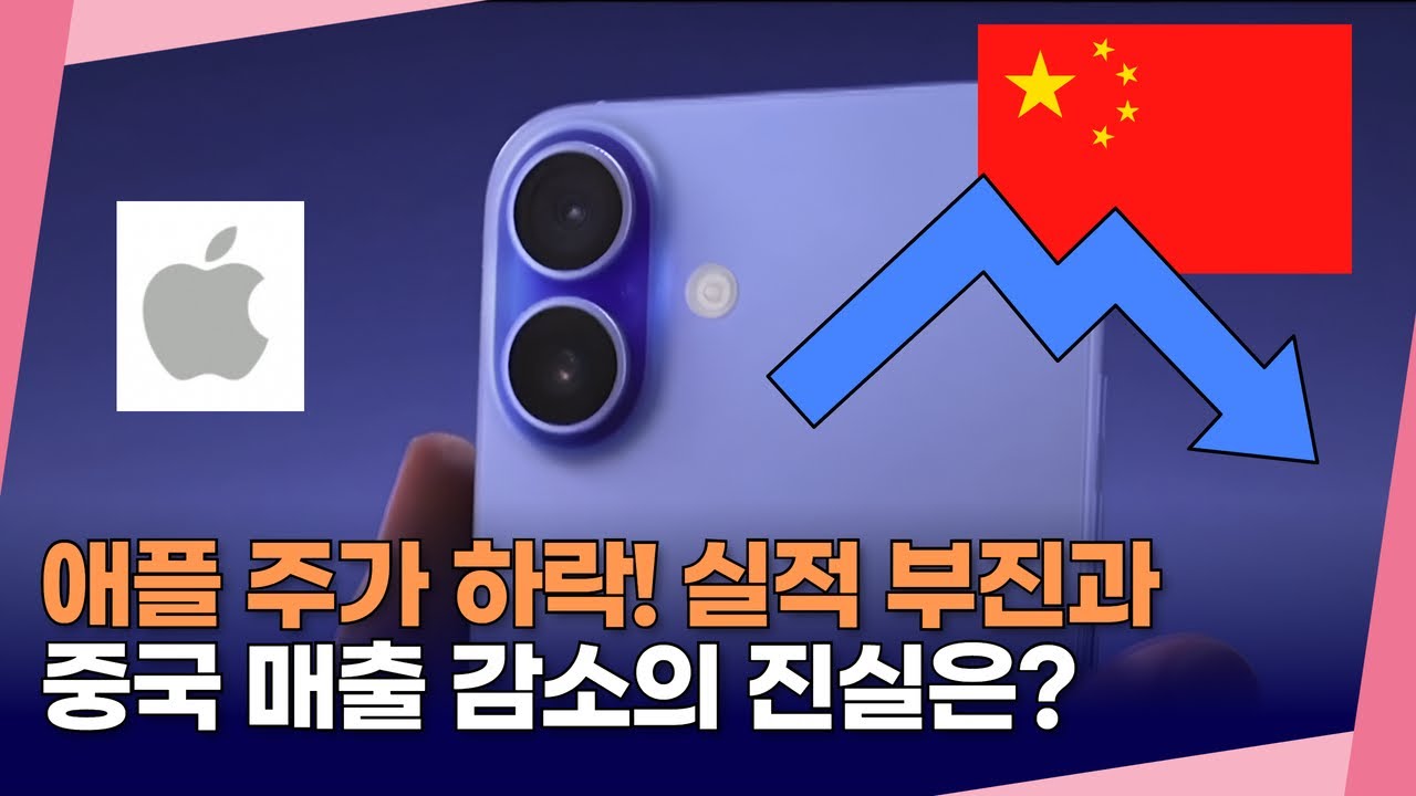애플 주가 하락! 실적 부진과 중국 매출 감소의 진실은?