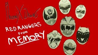 Every Red Ranger from Memory! | Phoenix Draws
