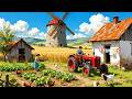 Life of a Family Inside a Windmill House: Farming and Fishing 🌾🌬️🎣 | Ghibli Style Video