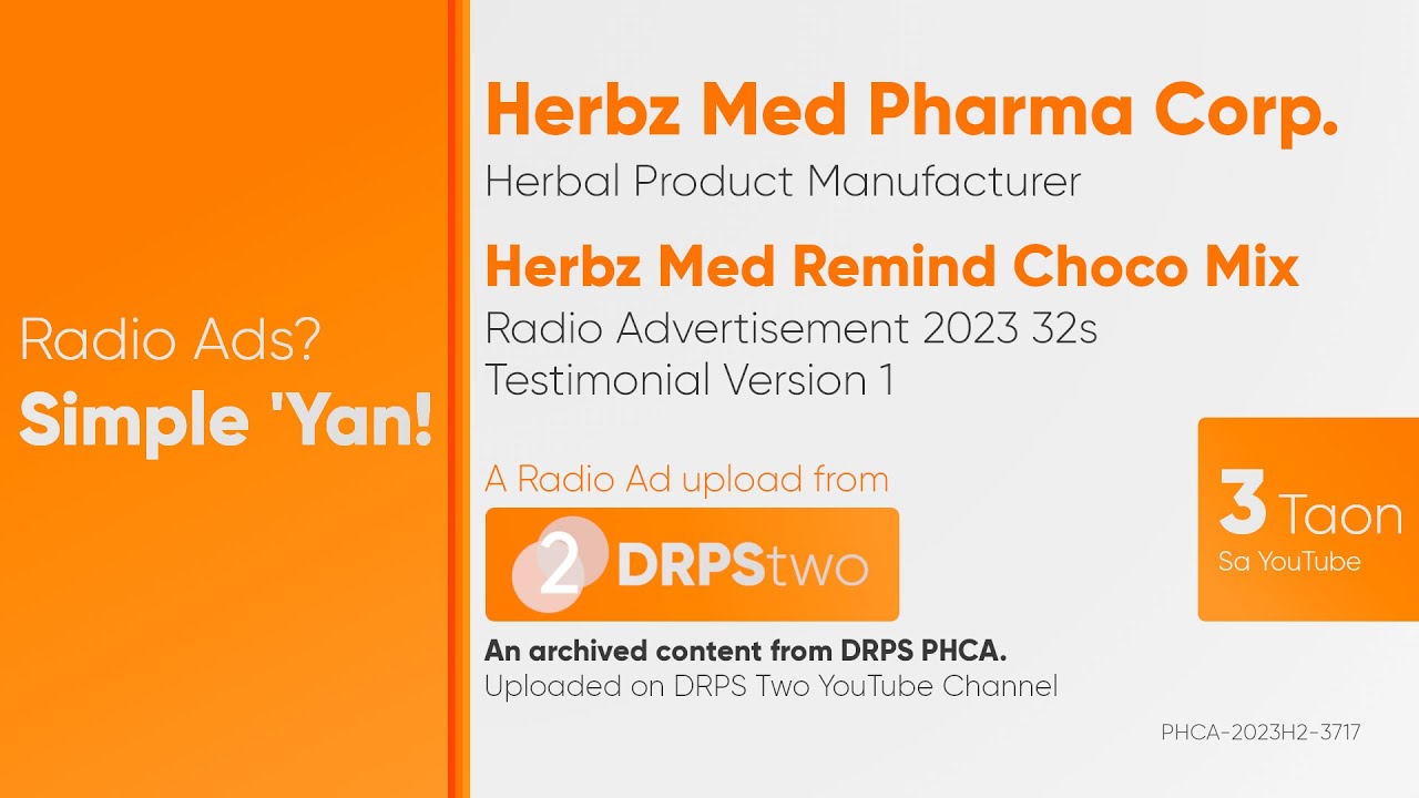 Herbs Med Remind Choco Mix Radio Ad 2023 32s (Testimonial Version 1 ...