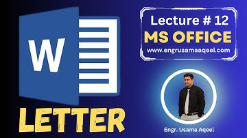 How to make Essential Letter in MS Word | Lecture #12 | MS Office in Urdu/Hindi | Engr. Usama Aqeel