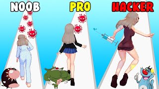 NOOB vs PRO vs HACKER Run Healthy Android iOS Oggy And Jack Voice screenshot 5